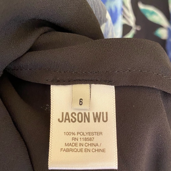 Jason Wu Collection Sleeveless Floral Print Midi Dress with Pleating Detail sz 6 - Picture 11 of 15